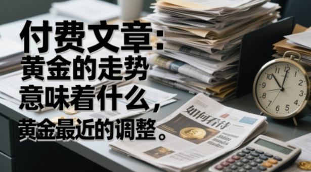 付费文章：黄金的走势意味着什么，如何看待黄金最近的调整-轻合创