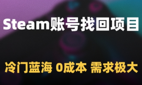 Steam账号找回项目，冷门蓝海，0成本，需求极大-小新博客