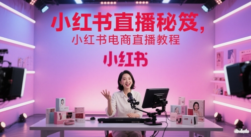 小红书直播秘笈，小红书电商直播教程-轻合创