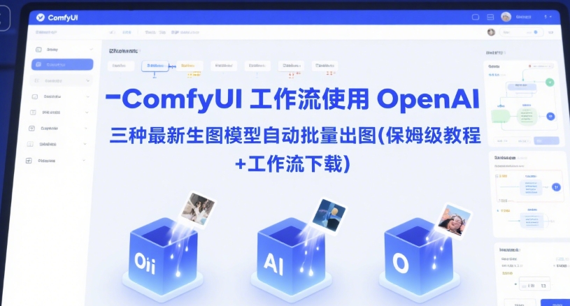 ComfyUI 工作流使用 OpenAI 三种最新生图模型自动批量出图(保姆级教程+工作流下载)-轻合创