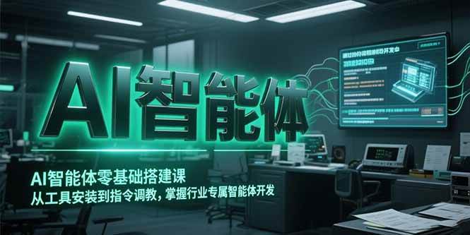 （15257期）AI智能体零基础搭建课，从工具安装到指令调教，掌握行业专属智能体开发…-轻合创