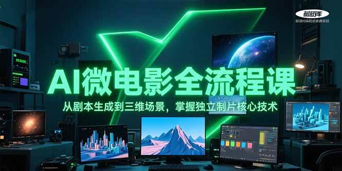 （15195期）AI微电影全流程课，从剧本生成到三维场景，掌握独立制片核心技术-轻合创