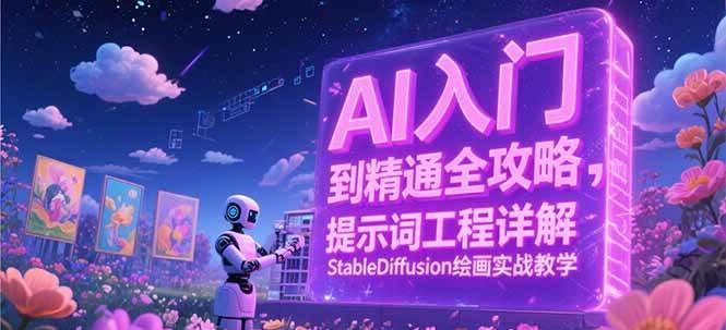 AI入门到精通全攻略，提示词工程详解，StableDiffusion绘画实战教学-轻合创