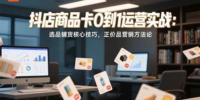 （15329期）抖店商品卡0到1运营实战：选品铺货核心技巧，正价品营销方法论-轻合创