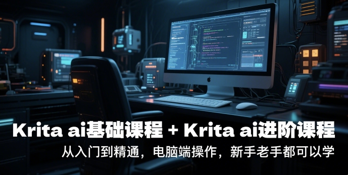 krita ai基础课程+Krita ai进阶课程，从入门到精通，电脑端操作，新手老手都可以学-轻合创