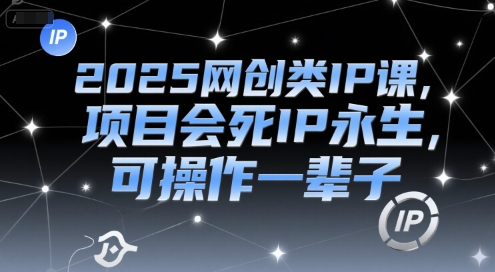 2025网创类IP课，项目会死IP永生，可操作一辈子-轻合创
