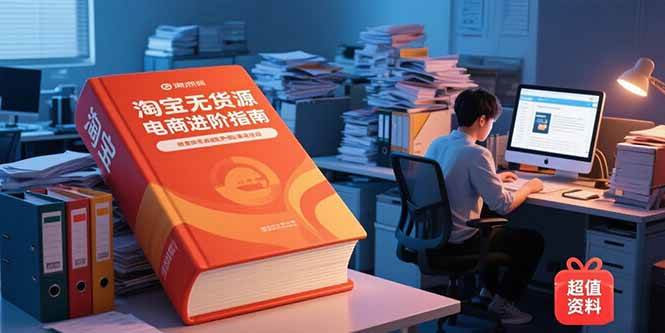 （15317期）淘宝无货源电商进阶指南，包含新人课、进阶课，配套资料，蓝海选品等-轻合创