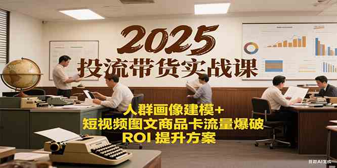 2025投流带货实战课：人群画像建模+短视频图文商品卡流量爆破ROI提升方案-轻合创