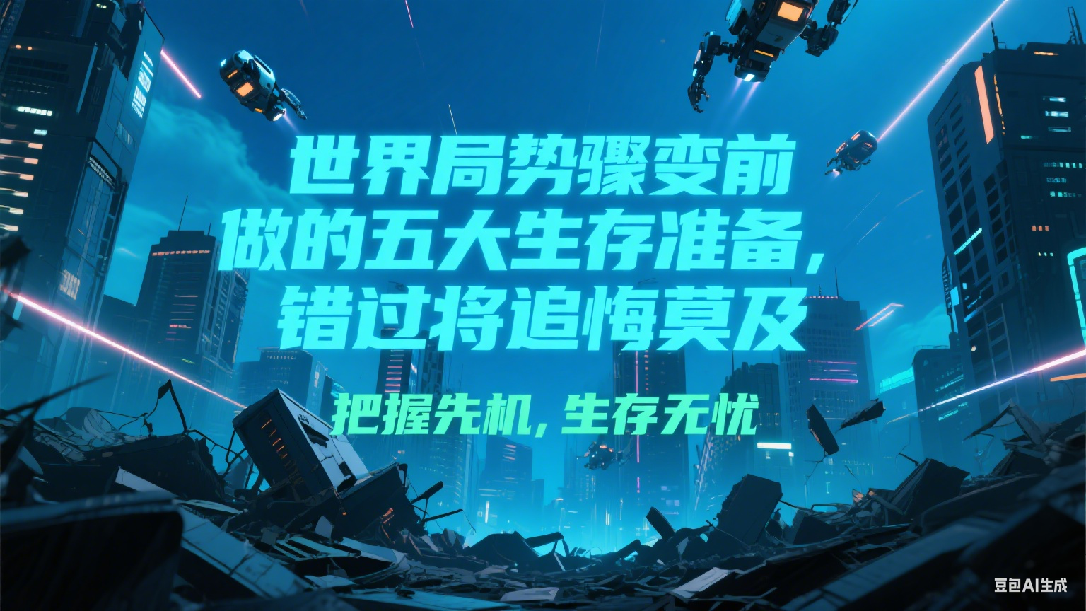 付费文章《世界局势骤变前必做的五大生存准备，错过将追悔莫及》-轻合创