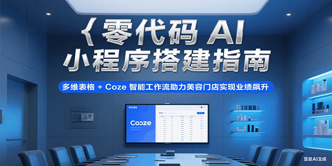 零代码AI小程序搭建指南，多维表格+Coze智能工作流助力美容门店实现业绩飙升-轻合创