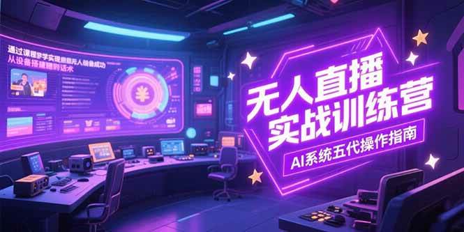 （15315期）无人直播实操训练营，从设备搭建到话术，AI系统五代操作指南(7月更新)-轻合创