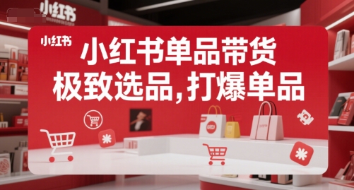 小红书单品带货，极致选品，打爆单品-轻合创