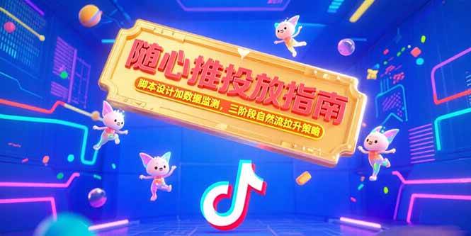 （15291期）随心推投放指南，脚本设计加数据监测，三阶段自然流拉升策略-轻合创