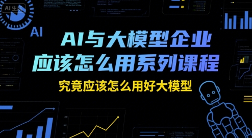 AI与大模型企业应该怎么用系列课程，究竟应该怎么用好大模型-轻合创