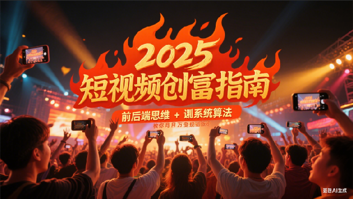 2025短视频创富指南，前后端思维 + 系统算法，教你月入过万变现路径-轻合创