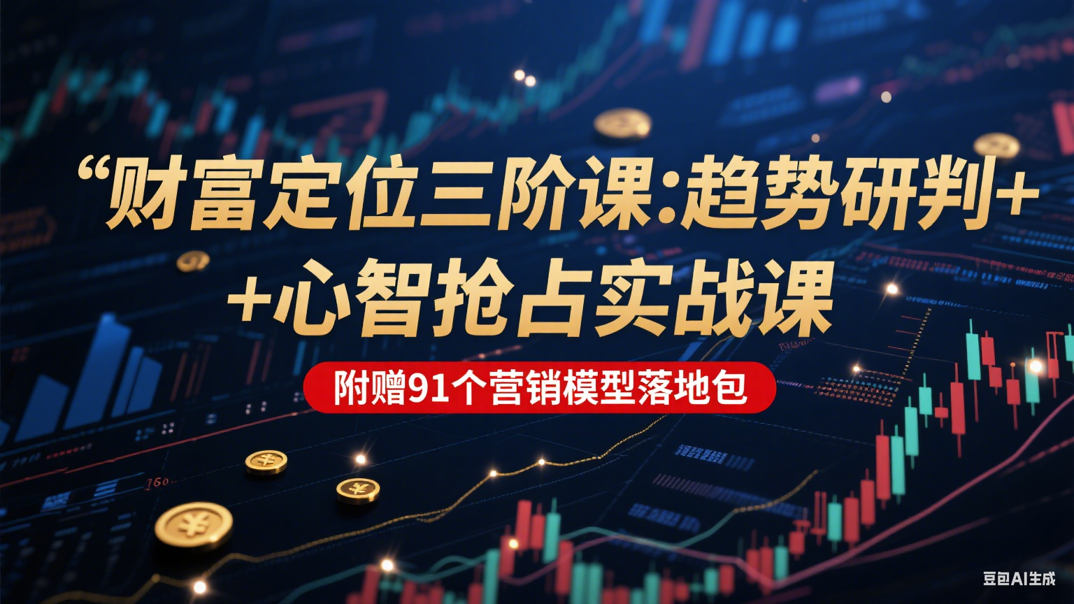 财富定位三阶：趋势研判 + 心智抢占实战课，附赠91个营销模型落地包-轻合创