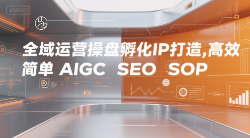 全域运营操盘孵化IP打造，高效 简单 AIGC SEO SOP-轻合创