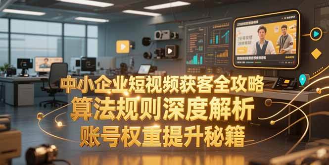 （15326期）中小企业短视频获客全攻略，算法规则深度解析，账号权重提升秘籍-轻合创